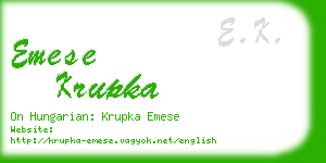 emese krupka business card